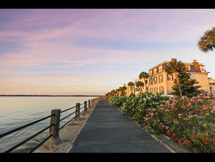 Shot of the Battery District in Charleston, South Carolina. 