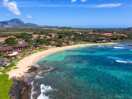 Poipu Beach on Kauai, Hawaii