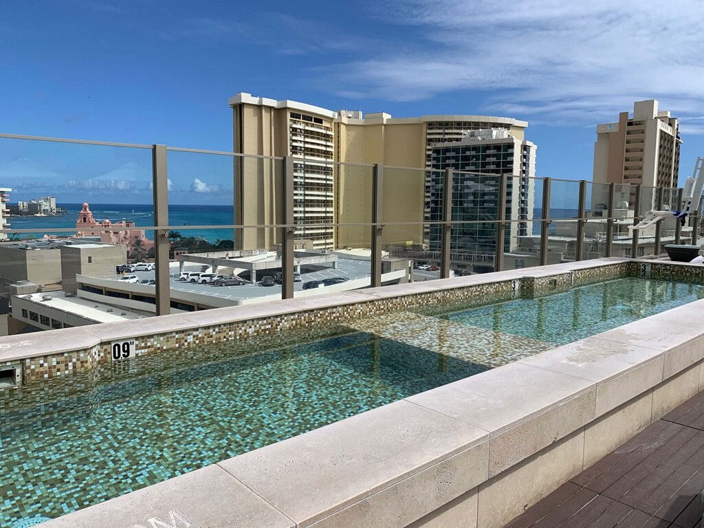 View from the Hokulani Waikiki rooftop bar